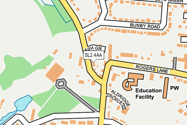SL2 4AA map - OS OpenMap – Local (Ordnance Survey)