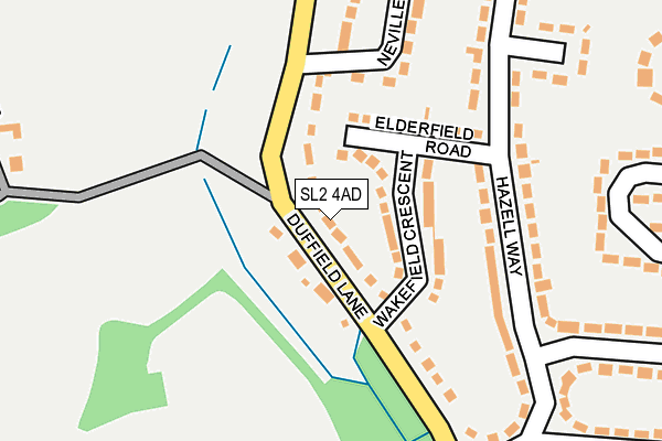 SL2 4AD map - OS OpenMap – Local (Ordnance Survey)