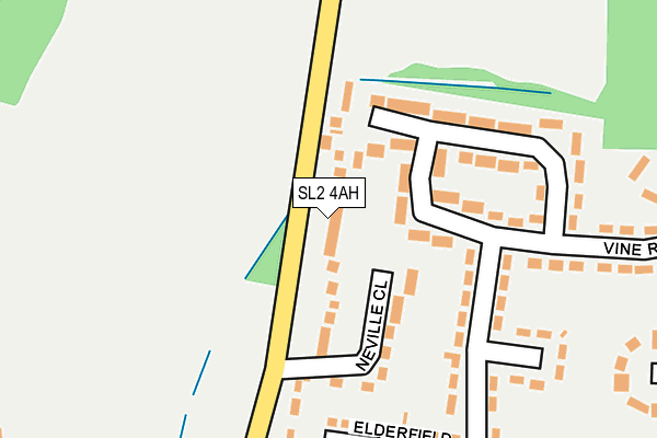 SL2 4AH map - OS OpenMap – Local (Ordnance Survey)