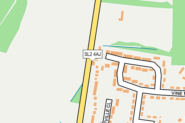 SL2 4AJ map - OS OpenMap – Local (Ordnance Survey)