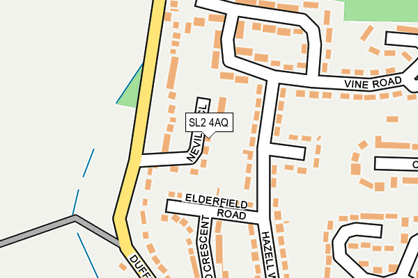 SL2 4AQ map - OS OpenMap – Local (Ordnance Survey)