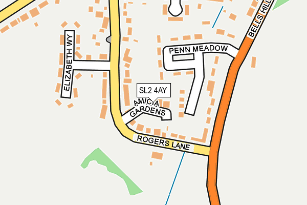 SL2 4AY map - OS OpenMap – Local (Ordnance Survey)