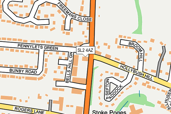 SL2 4AZ map - OS OpenMap – Local (Ordnance Survey)
