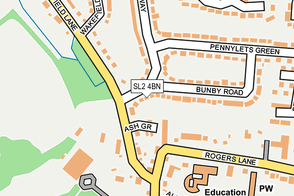 SL2 4BN map - OS OpenMap – Local (Ordnance Survey)