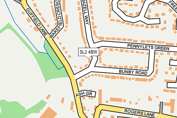 SL2 4BW map - OS OpenMap – Local (Ordnance Survey)