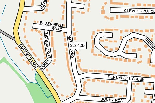 SL2 4DD map - OS OpenMap – Local (Ordnance Survey)