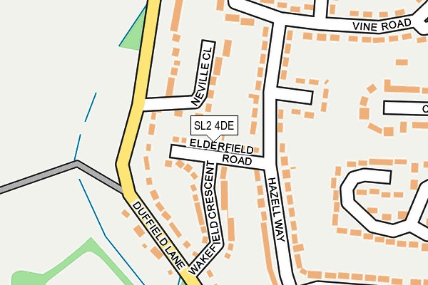 SL2 4DE map - OS OpenMap – Local (Ordnance Survey)