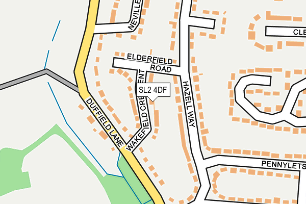SL2 4DF map - OS OpenMap – Local (Ordnance Survey)