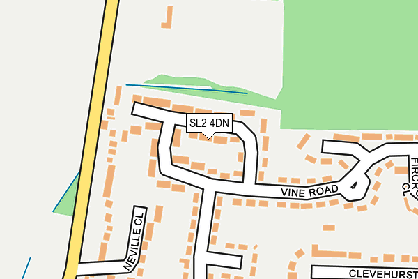 SL2 4DN map - OS OpenMap – Local (Ordnance Survey)