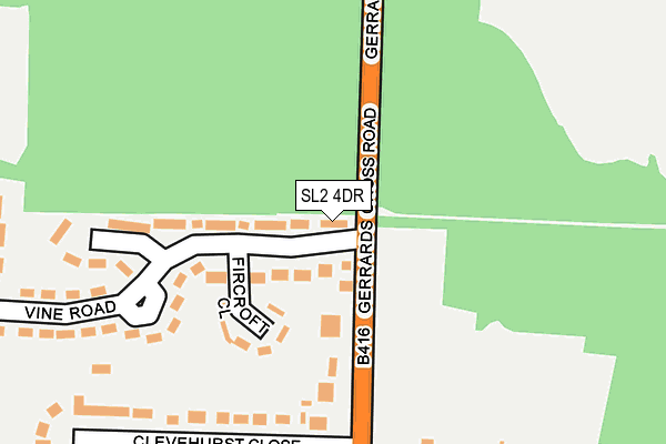 SL2 4DR map - OS OpenMap – Local (Ordnance Survey)