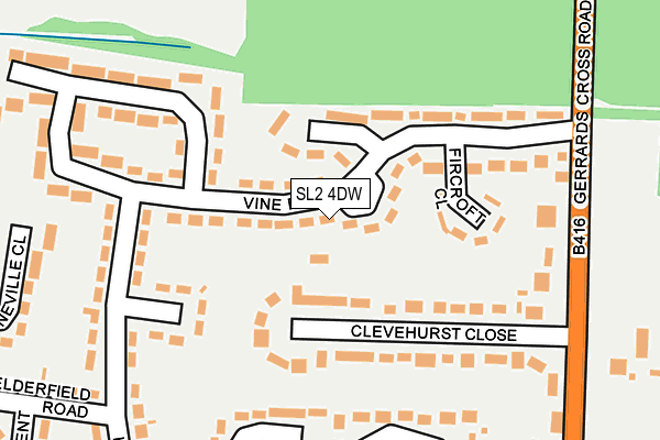 SL2 4DW map - OS OpenMap – Local (Ordnance Survey)