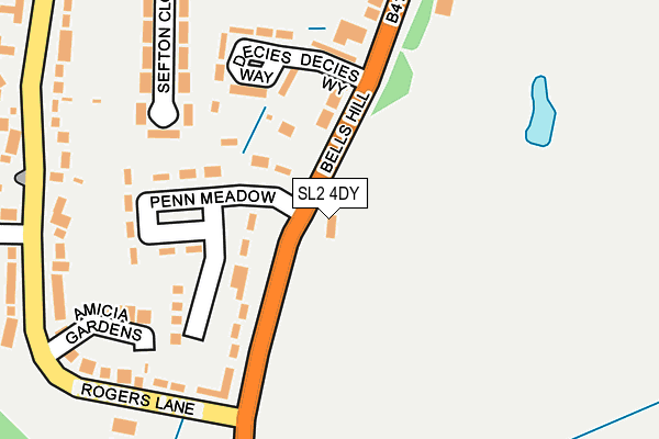 SL2 4DY map - OS OpenMap – Local (Ordnance Survey)