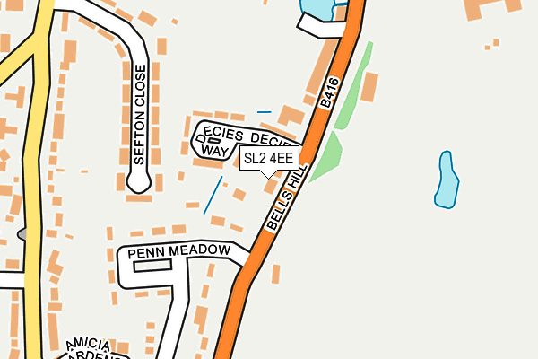 SL2 4EE map - OS OpenMap – Local (Ordnance Survey)