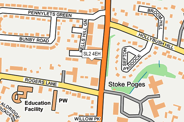 SL2 4EH map - OS OpenMap – Local (Ordnance Survey)