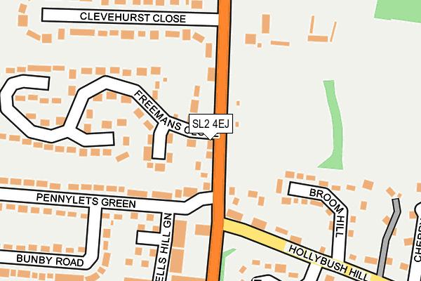 SL2 4EJ map - OS OpenMap – Local (Ordnance Survey)