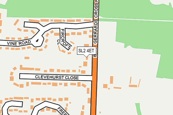 SL2 4ET map - OS OpenMap – Local (Ordnance Survey)