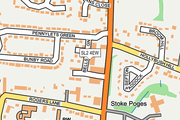 SL2 4EW map - OS OpenMap – Local (Ordnance Survey)