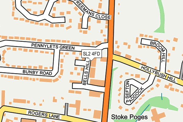 SL2 4FD map - OS OpenMap – Local (Ordnance Survey)
