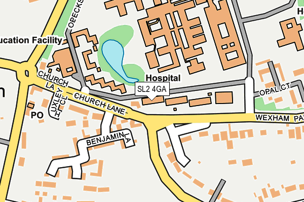 SL2 4GA map - OS OpenMap – Local (Ordnance Survey)