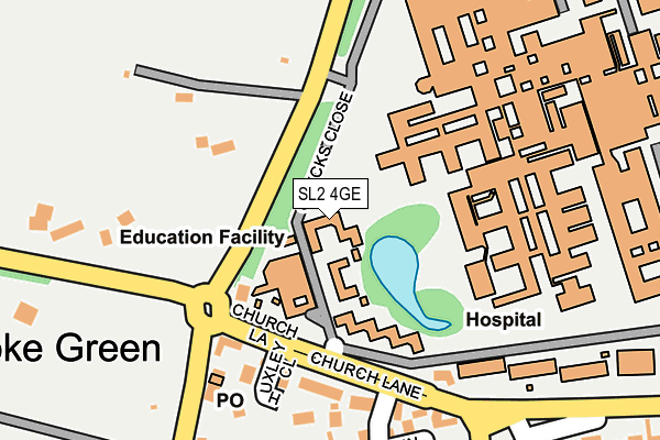 SL2 4GE map - OS OpenMap – Local (Ordnance Survey)
