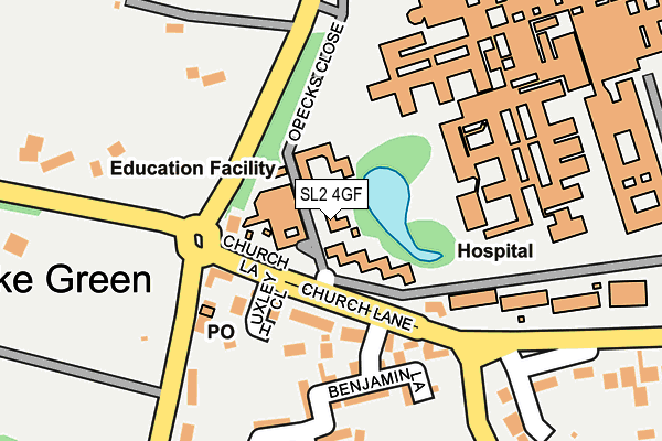 SL2 4GF map - OS OpenMap – Local (Ordnance Survey)