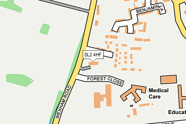 SL2 4HF map - OS OpenMap – Local (Ordnance Survey)