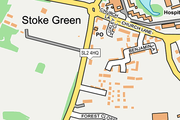 SL2 4HQ map - OS OpenMap – Local (Ordnance Survey)