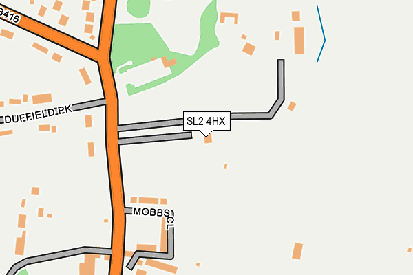 SL2 4HX map - OS OpenMap – Local (Ordnance Survey)