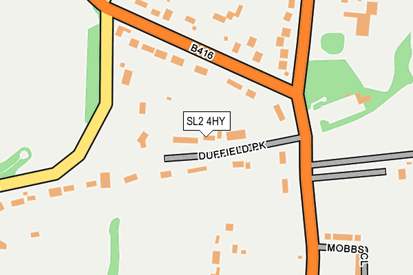 SL2 4HY map - OS OpenMap – Local (Ordnance Survey)