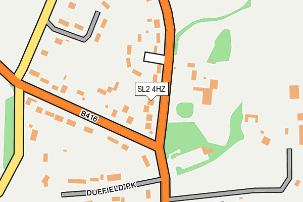 SL2 4HZ map - OS OpenMap – Local (Ordnance Survey)
