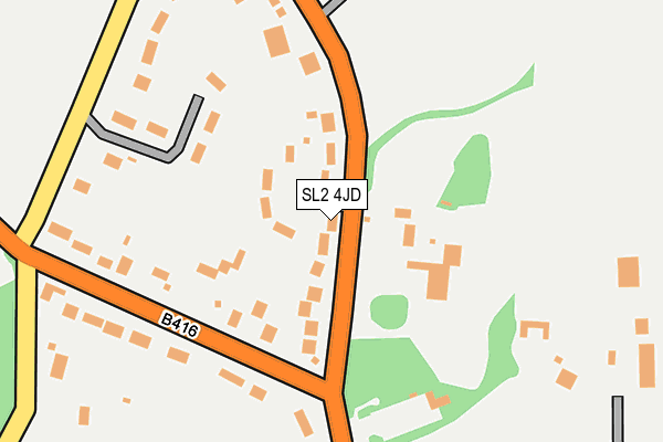 SL2 4JD map - OS OpenMap – Local (Ordnance Survey)