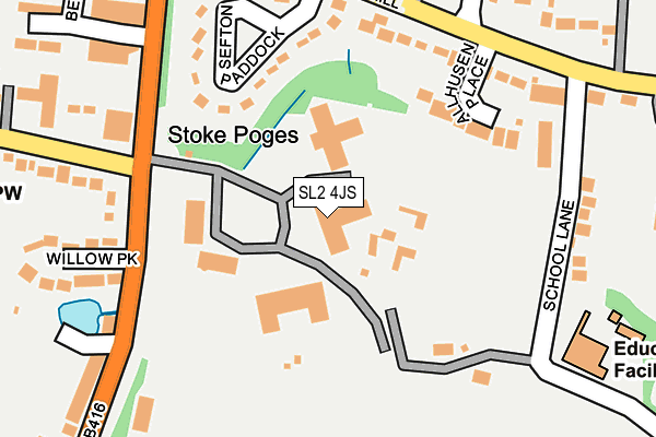 SL2 4JS map - OS OpenMap – Local (Ordnance Survey)
