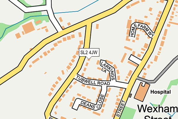 SL2 4JW map - OS OpenMap – Local (Ordnance Survey)