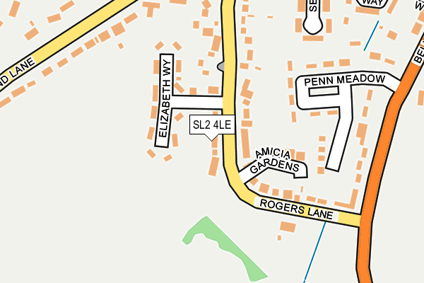 SL2 4LE map - OS OpenMap – Local (Ordnance Survey)
