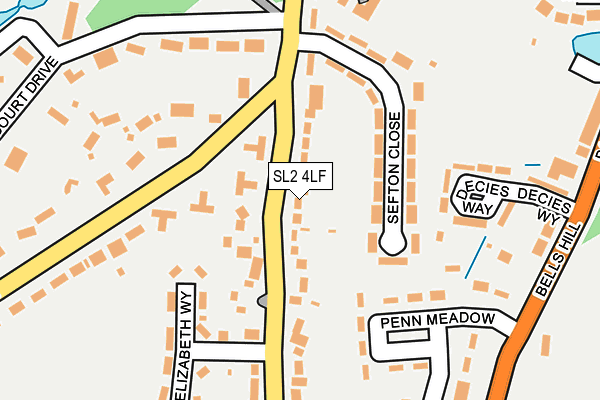 SL2 4LF map - OS OpenMap – Local (Ordnance Survey)