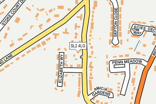 SL2 4LG map - OS OpenMap – Local (Ordnance Survey)