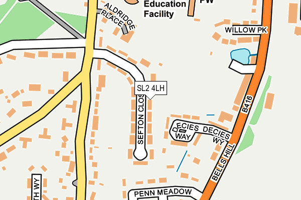 SL2 4LH map - OS OpenMap – Local (Ordnance Survey)