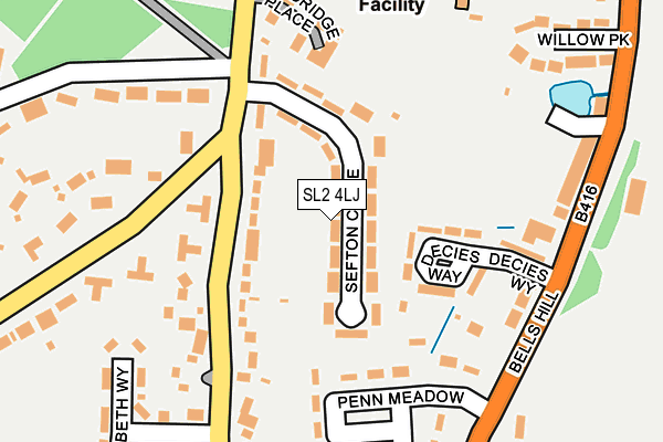 SL2 4LJ map - OS OpenMap – Local (Ordnance Survey)