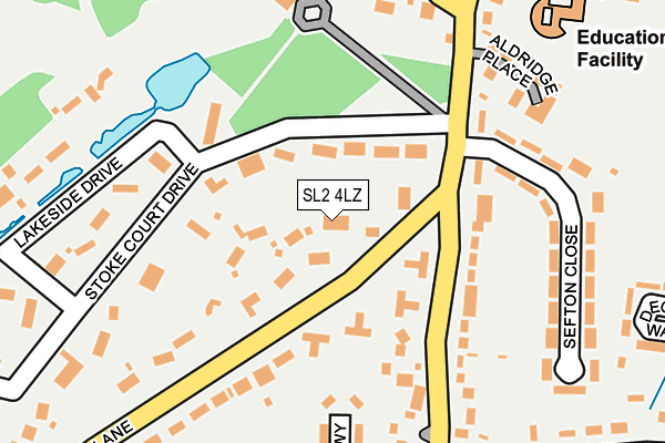 SL2 4LZ map - OS OpenMap – Local (Ordnance Survey)