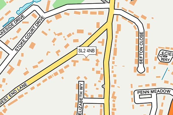 SL2 4NB map - OS OpenMap – Local (Ordnance Survey)