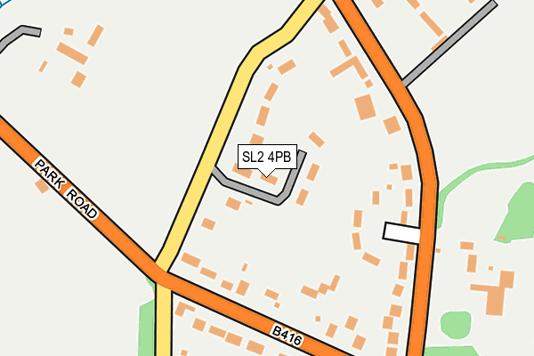 SL2 4PB map - OS OpenMap – Local (Ordnance Survey)
