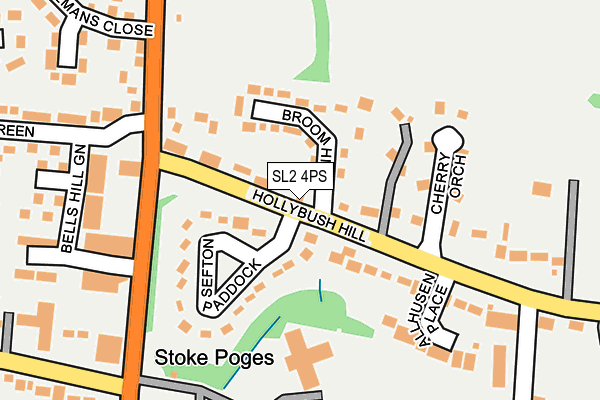 SL2 4PS map - OS OpenMap – Local (Ordnance Survey)