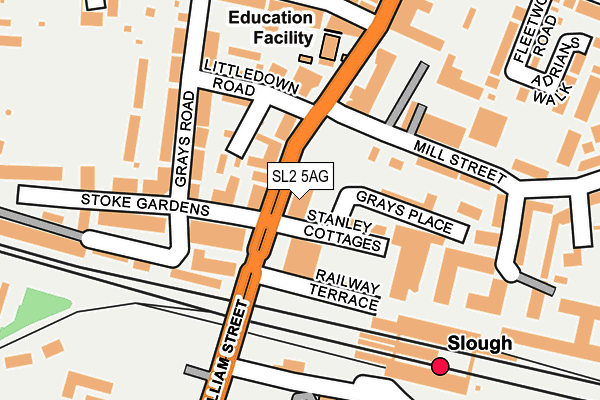 SL2 5AG map - OS OpenMap – Local (Ordnance Survey)