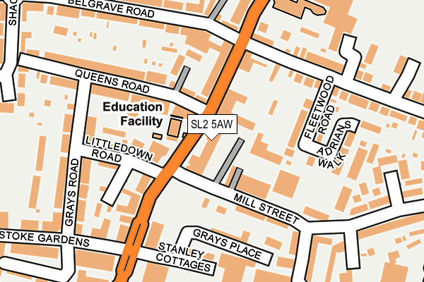 SL2 5AW map - OS OpenMap – Local (Ordnance Survey)