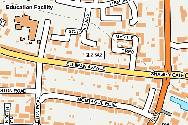 SL2 5AZ map - OS OpenMap – Local (Ordnance Survey)