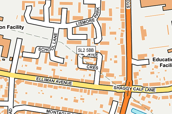 SL2 5BB map - OS OpenMap – Local (Ordnance Survey)