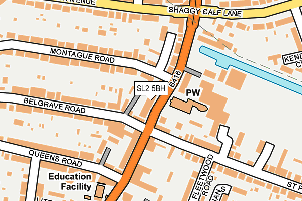 SL2 5BH map - OS OpenMap – Local (Ordnance Survey)