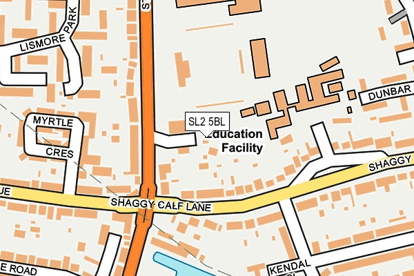 SL2 5BL map - OS OpenMap – Local (Ordnance Survey)