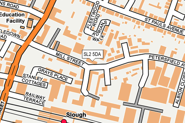 SL2 5DA map - OS OpenMap – Local (Ordnance Survey)