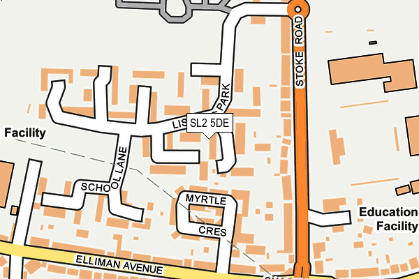 SL2 5DE map - OS OpenMap – Local (Ordnance Survey)